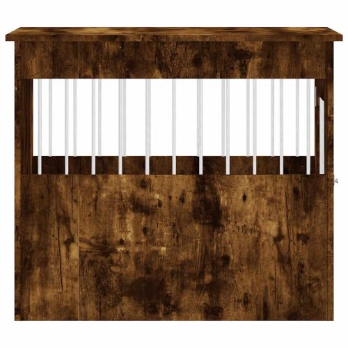  füstös tölgy színű szerelt fa kutyaketrec 55 x 80 x 68 cm