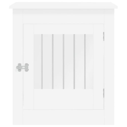  fehér szerelt fa kutyaketrec 64,5 x 80 x 71 cm