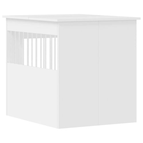  fehér szerelt fa kutyaketrec 64,5 x 80 x 71 cm