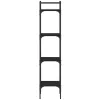  4 szintes fekete szerelt fa könyvespolc 35 x 30 x 138,5 cm