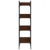  4 szintes barna tölgy szerelt fa könyvespolc 35 x 30 x 138,5 cm