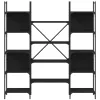  fekete szerelt fa könyvespolc 155,5 x 24 x 166,5 cm