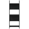  5 szintes fekete szerelt fa könyvespolc 60,5x24x166,5 cm