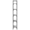  5 szintes szürke sonoma szerelt fa könyvespolc 60,5x24x166,5 cm