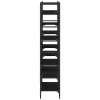  fekete szerelt fa könyvespolc 160x28,5x136,5 cm