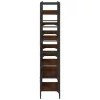  barna tölgyszínű szerelt fa könyvespolc 160x28,5x136,5 cm