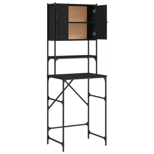  fekete mosógépszekrény 68x48,5x194 cm