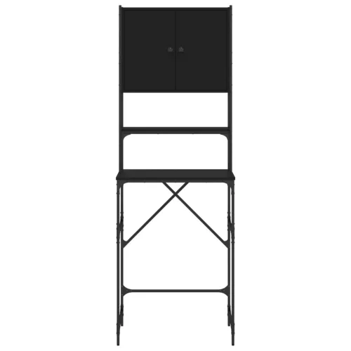  fekete mosógépszekrény 68x48,5x194 cm