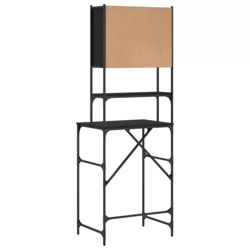  fekete mosógépszekrény 68x48,5x194 cm