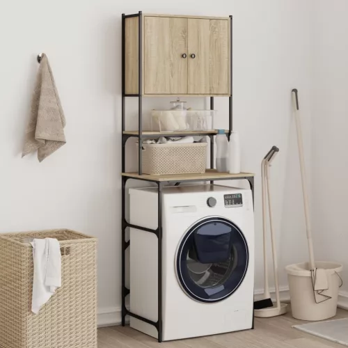  sonoma tölgy színű mosógépszekrény 68x48,5x194 cm