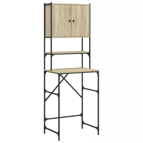  sonoma tölgy színű mosógépszekrény 68x48,5x194 cm