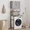  szürke sonoma tölgy mosógépszekrény 68x48,5x194 cm