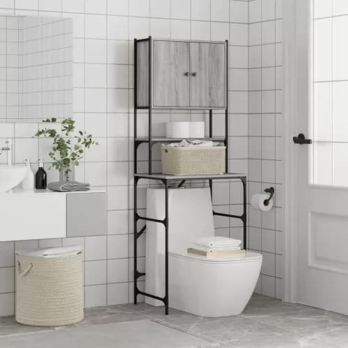  szürke sonoma tölgy mosógépszekrény 68x48,5x194 cm