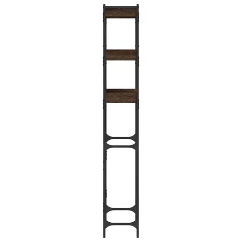  barna tölgyszínű szerelt fa mosógéppolc 67 x 25 x 163 cm