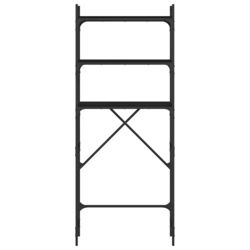  fekete szerelt fa mosógéppolc 67 x 25 x 163 cm