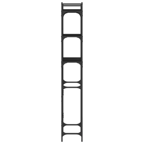  fekete szerelt fa mosógéppolc 67 x 25 x 163 cm