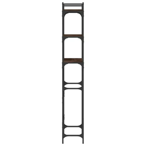  barna tölgyszínű szerelt fa mosógéppolc 67 x 25 x 163 cm