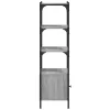  3 szintes szürke sonoma szerelt fa könyvespolc 41x30x109,5 cm