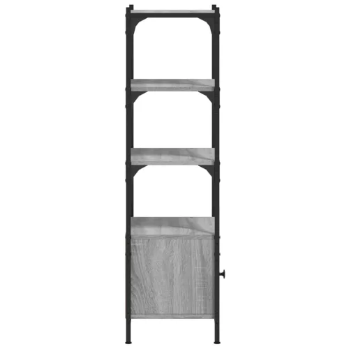  3 szintes szürke sonoma szerelt fa könyvespolc 41x30x109,5 cm