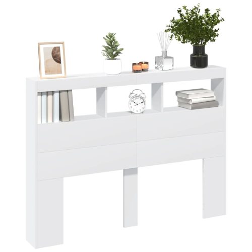  fehér áthidalószekrény LED-világítással 140 x 17 x 102 cm