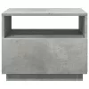  betonszürke dohányzóasztal LED-lámpákkal 50x49x40 cm