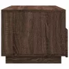  barna tölgyszínű dohányzóasztal LED-lámpákkal 90x49x40 cm