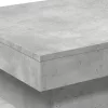  betonszürke dohányzóasztal LED-lámpákkal 50 x 50 x 40 cm