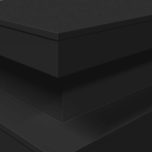  fekete dohányzóasztal LED-lámpákkal 90x50x40 cm