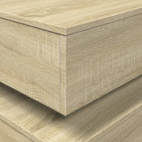  sonoma tölgy színű dohányzóasztal LED-lámpákkal 90x50x40 cm