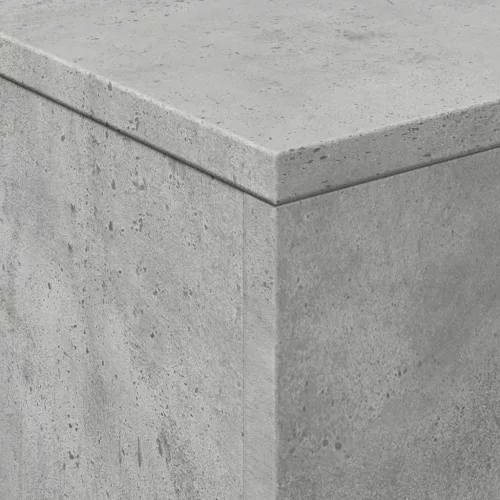  betonszürke dohányzóasztal LED-lámpákkal 50 x 50 x 40 cm