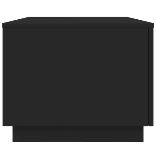  fekete dohányzóasztal LED-lámpákkal 90x50x40 cm