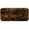  füstös tölgy színű dohányzóasztal LED-lámpákkal 90x50x40 cm