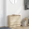  sonoma tölgy színű szerelt fa cipőszekrény 60 x 21 x 57 cm