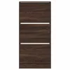  barna tölgyszínű szerelt fa cipőszekrény 60x 21 x 125,5 cm