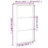  barna tölgyszínű szerelt fa cipőszekrény 60x 21 x 125,5 cm