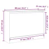  betonszürke szerelt fa cipőszekrény 80 x 21 x 57 cm
