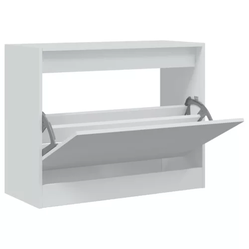  fehér szerelt fa cipőszekrény 80 x 34 x 63 cm