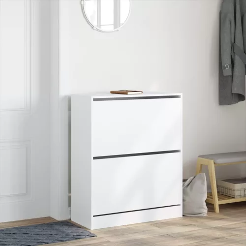  fehér szerelt fa cipőszekrény 80 x 34 x 96,5 cm