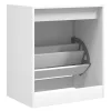  fehér szerelt fa cipőszekrény 60 x 42 x 69 cm