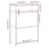  füstös tölgy színű szerelt fa cipőszekrény 75x34x112 cm