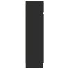  fekete szerelt fa cipőszekrény 100,5 x 28 x 100 cm