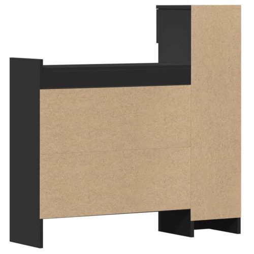  fekete szerelt fa cipőszekrény 100,5 x 28 x 100 cm