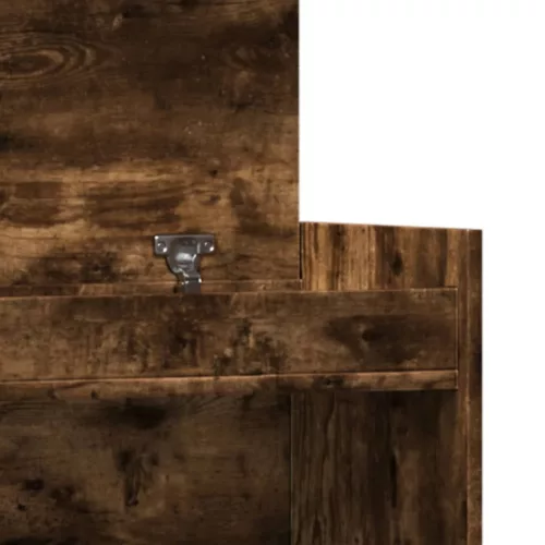  füstös tölgy színű szerelt fa cipőszekrény 100,5 x 28 x 100 cm