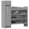  szürke sonoma színű szerelt fa cipősszekrény 100,5x28x100 cm