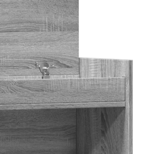  szürke sonoma színű szerelt fa cipősszekrény 100,5x28x100 cm