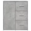  betonszürke szerelt fa tálalószekrény 60 x 31 x 70 cm