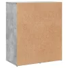  betonszürke szerelt fa tálalószekrény 60 x 31 x 70 cm