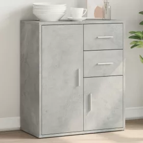  betonszürke szerelt fa tálalószekrény 60 x 31 x 70 cm