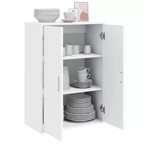  fehér szerelt fa tálalószekrény 60 x 31 x 84 cm