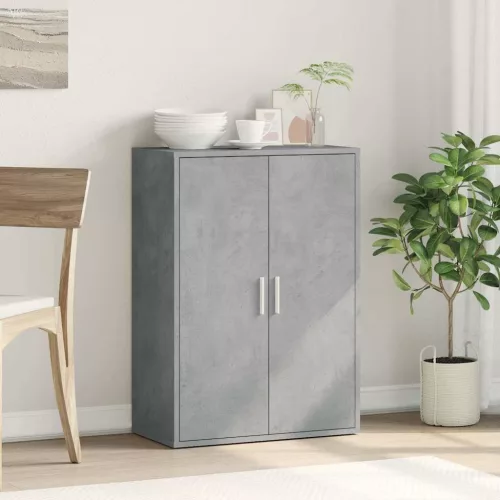  betonszürke szerelt fa tálalószekrény 60 x 31 x 84 cm